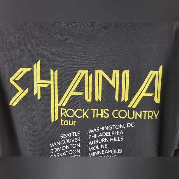 Alstyle Shania Twain TShirt Medium Black Tour Concert - Picture 6 of 7